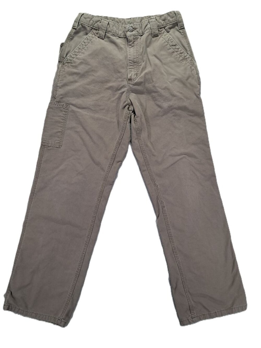 Carhartt Carpenter Pant Men 30x30, Tag 32x32 Loose Brown Canvas Utility B151 LBR